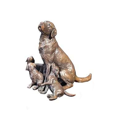 Labrador with Puppies by Michael Simpson