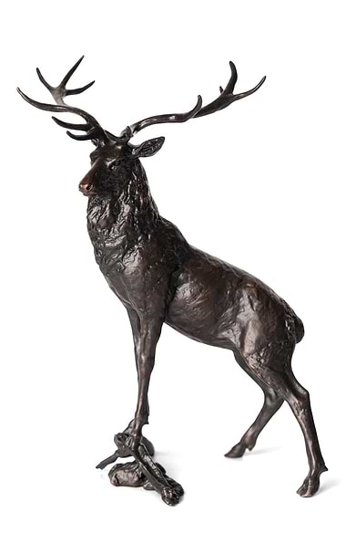 Michael Simpson The Leader Stag Bronze Sculpture