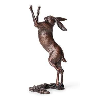 Michael Simpson Small Single Boxing Hare Bronze Sculpture