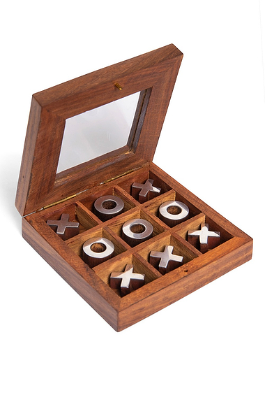 Wooden Noughts and Crosses Set