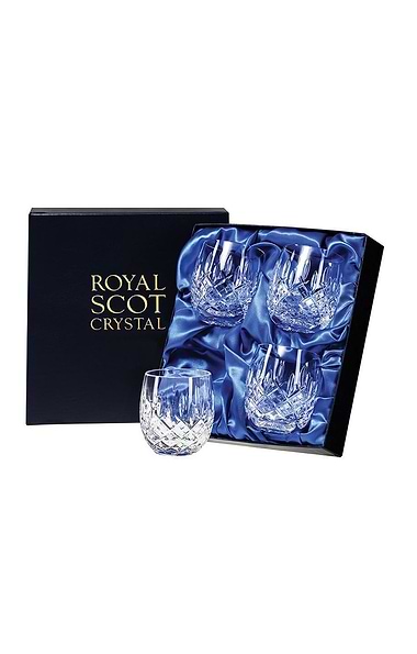 Royal Scot Crystal Set of Four Barrel Tumblers