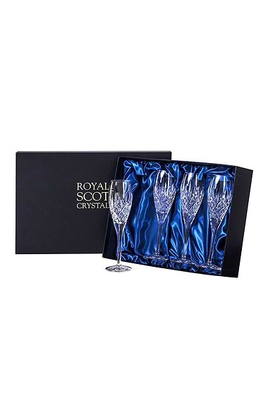 Royal Scot Crystal Set of Two Champagne Flutes