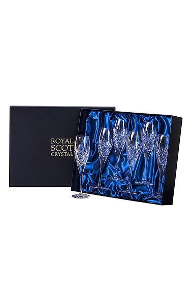 Royal Scot Crystal Set of Two Champagne Flutes