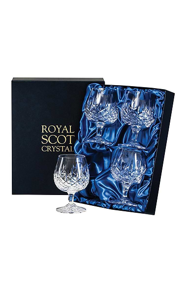 Royal Scot Crystal London Four Brandy Glasses