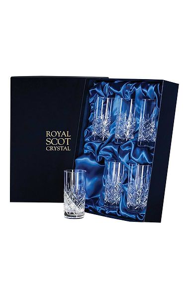 Royal Scot Crystal London Set of Six Tall Tumblers