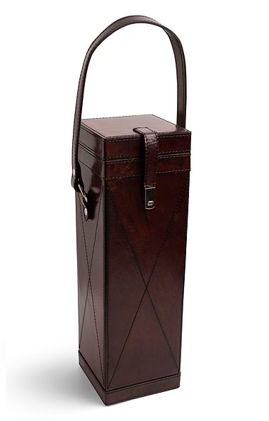 Leather Single Wine Bottle Carrier