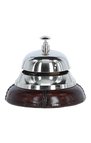 Leather Bottom Reception Bell