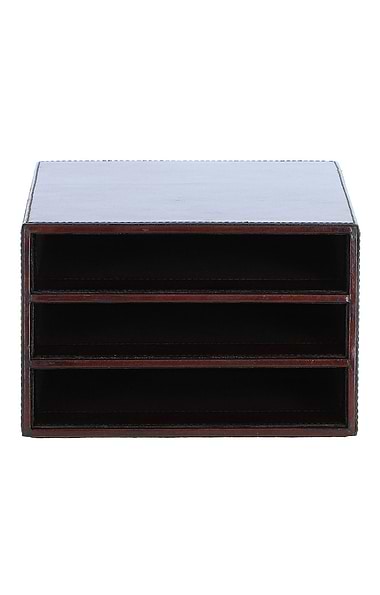 Leather Triple Paper Tray