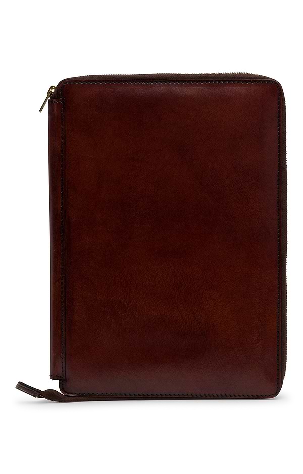 Premium Leather A4 Zip Folder