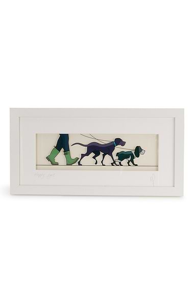 Original Glass Painting 19x37cm