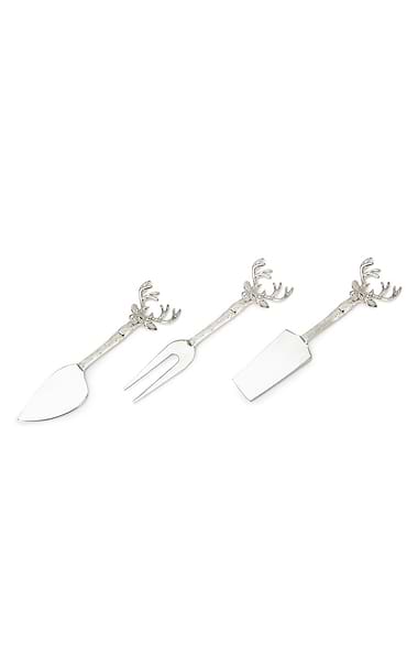 Set of Three Stag Head Cheese Knives