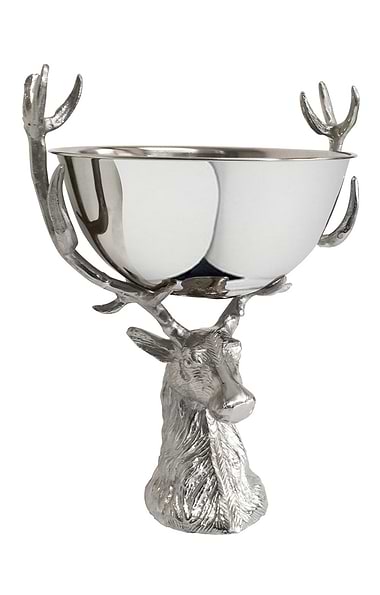 Small Punch Bowl with Stag Stand