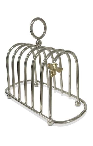Bee Toast Rack with Nickel Finish