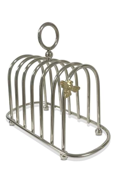 Bee Toast Rack with Nickel Finish