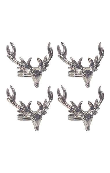 Set of Four Stag Napkin Rings