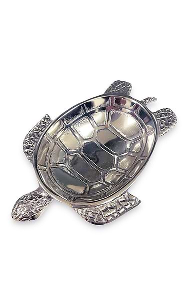Nickel Finish Turtle Dip Bowl