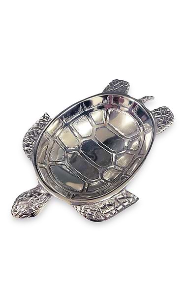 Nickel Finish Turtle Dip Bowl