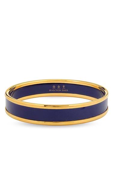 Ladies Halcyon Days Plain 1cm Bangle