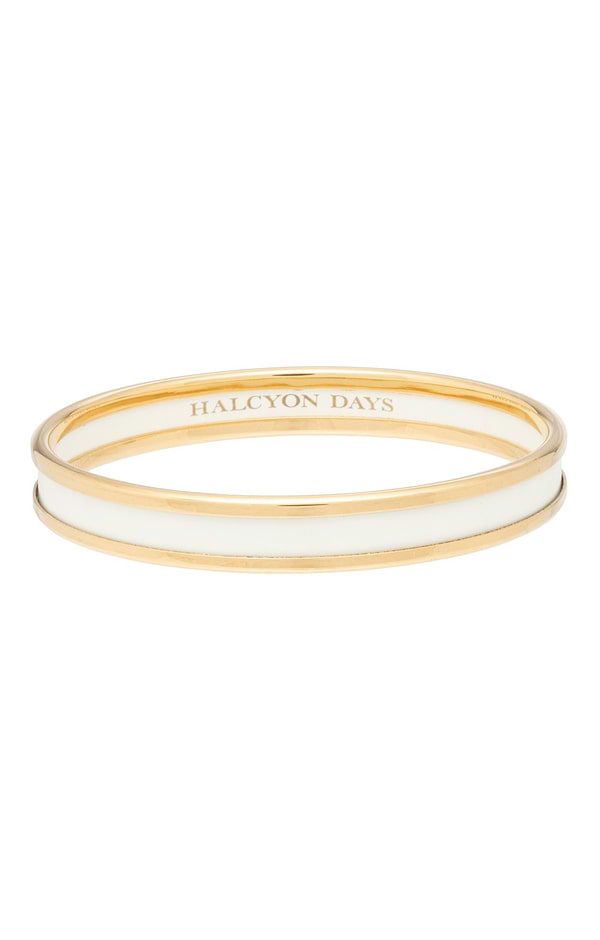 Ladies Halcyon Days Skinny Preppy Push On Bangle