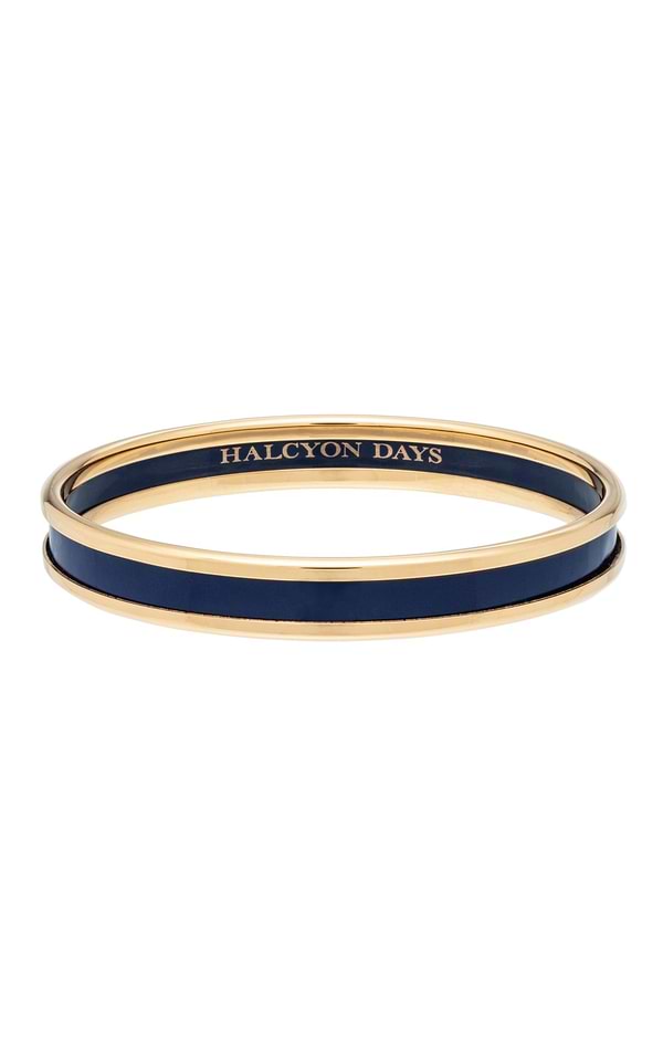Ladies Halcyon Days Skinny Preppy Push On Bangle