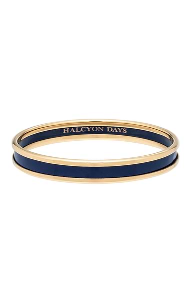 Ladies Halcyon Days Skinny Preppy Push On Bangle