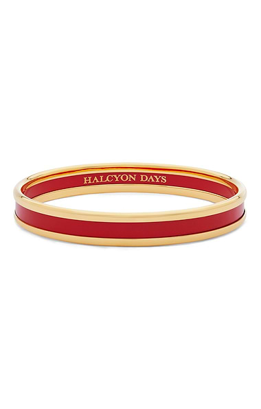 Ladies Halcyon Days Skinny Preppy Push On Bangle