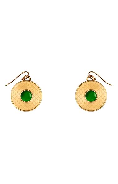 Ladies Halcyon Days Salamander Cabochon Earrings