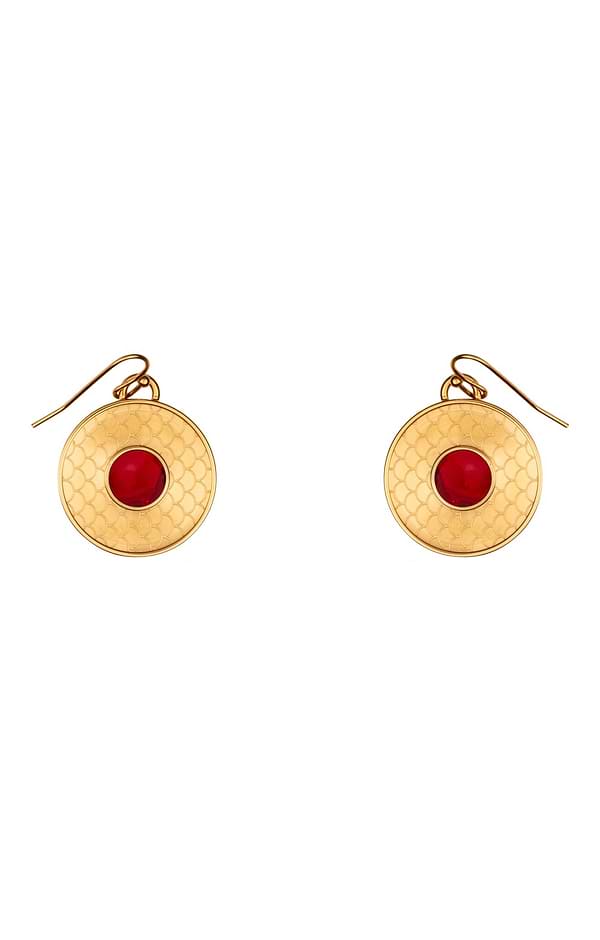 Ladies Halcyon Days Salamander Cabochon Earrings