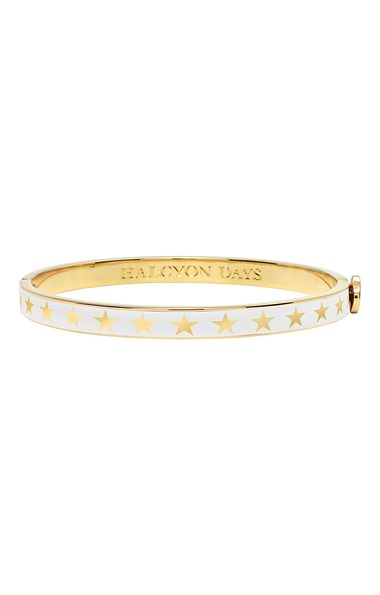 Ladies Halcyon Days Skinny Star Bangle