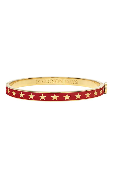Ladies Halcyon Days Skinny Star Bangle