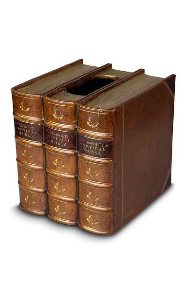 Vintage Book-Style Square Tissue Box Holder
