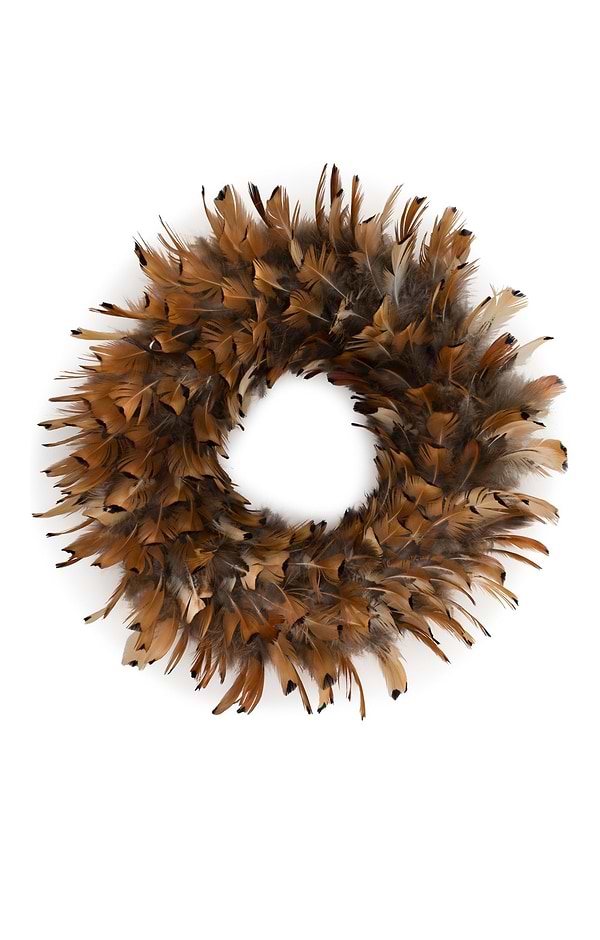 35cm Feather Wreath