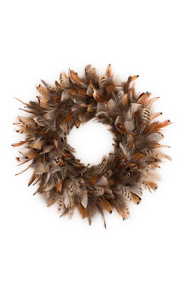 35cm Feather Wreath