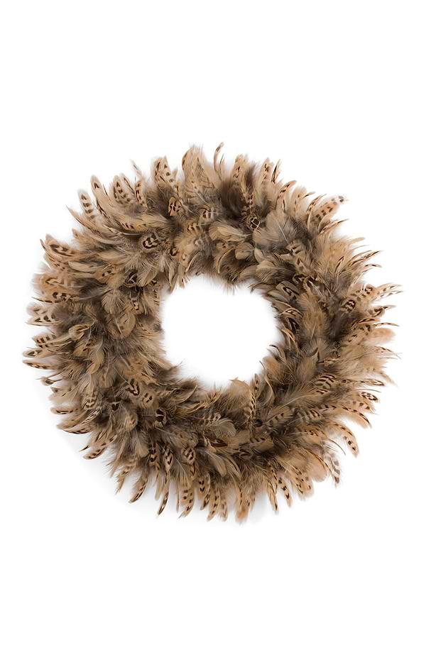 45cm Feather Wreath