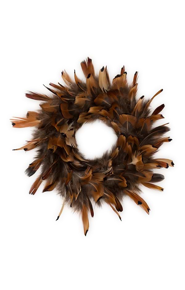Feather Candle Wreath
