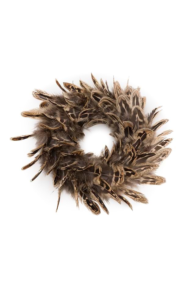 Feather Candle Wreath
