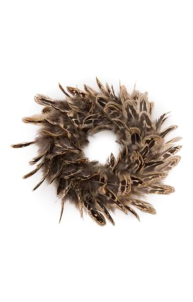 Feather Candle Wreath