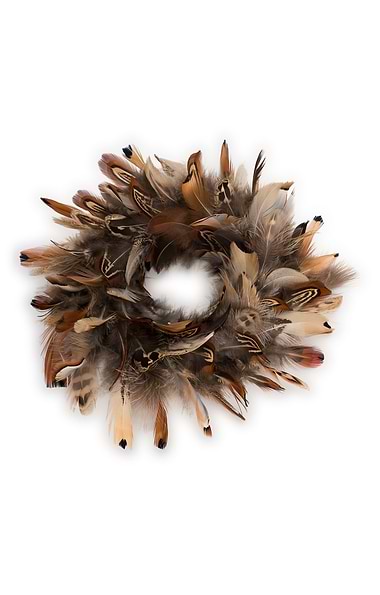 Feather Candle Wreath