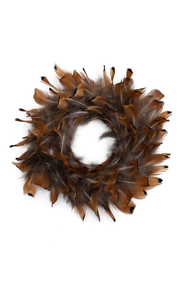 Feather Candle Wreath
