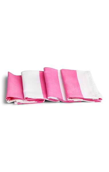 Set of Four Striped Napkins