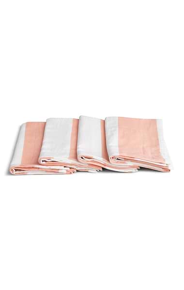 Set of Four Striped Napkins