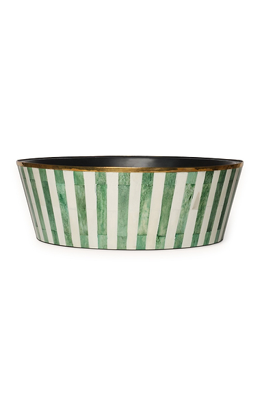 Tooka Bone Inlay Large Round Planter