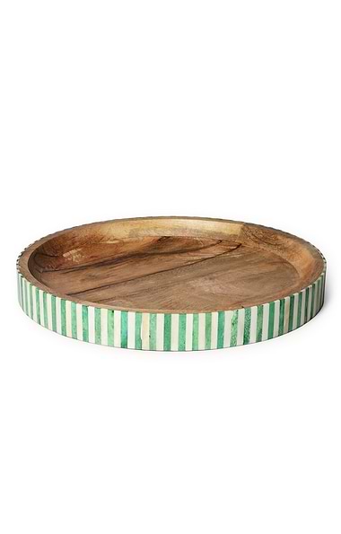 Tooka Bone Inlay Round Tray