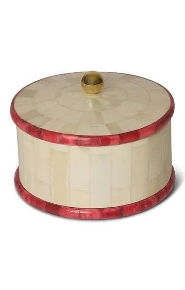 Tooka Round Bone Inlay Box