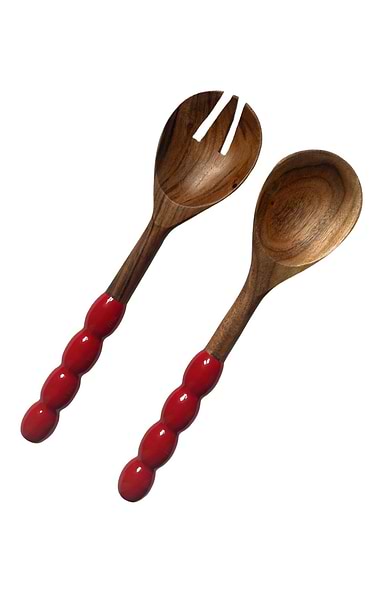 Tooka Bobbin Handle Salad Servers