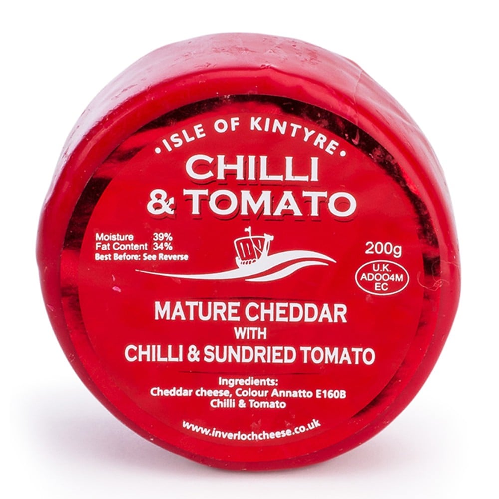 Isle of Kintyre Chilli & Sundried Tomato Mature Cheddar 200g