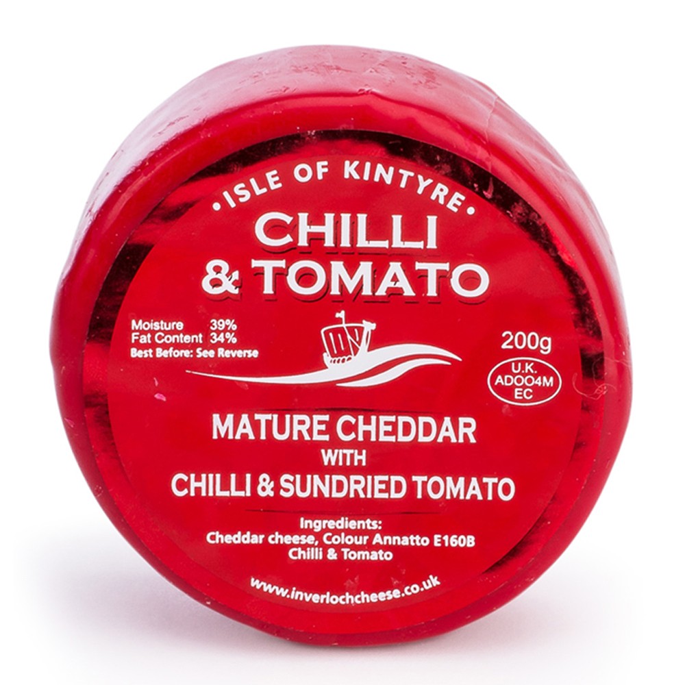Isle of Kintyre Chilli & Sundried Tomato Mature Cheddar 200g