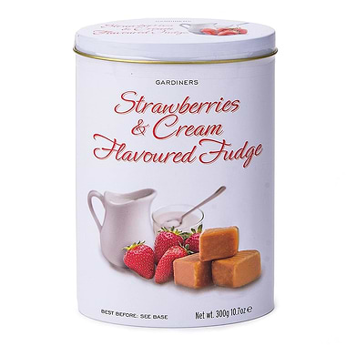 Gardiners Strawberries & Cream Fudge Tin 300g