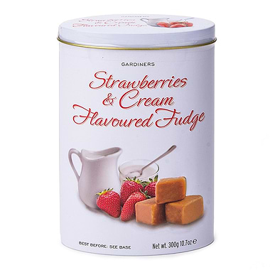 Gardiners Strawberries & Cream Fudge Tin 300g