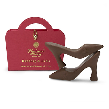 Charbonnel Et Walker Pink Handbag And Milk Chocolate Heels 60g